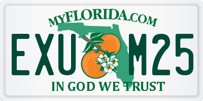 FL license plate EXUM25
