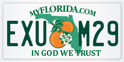 FL license plate EXUM29