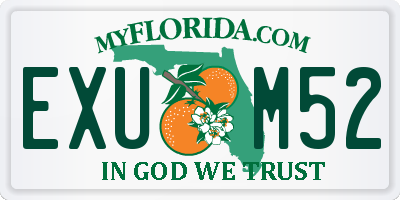 FL license plate EXUM52