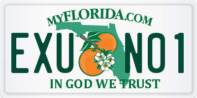 FL license plate EXUN01