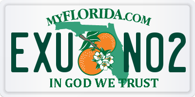 FL license plate EXUN02