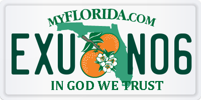 FL license plate EXUN06
