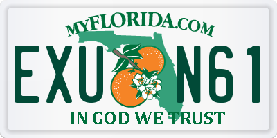FL license plate EXUN61