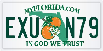 FL license plate EXUN79