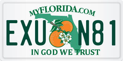 FL license plate EXUN81
