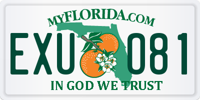 FL license plate EXUO81