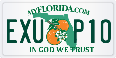 FL license plate EXUP10