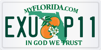 FL license plate EXUP11
