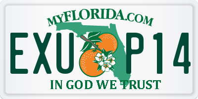 FL license plate EXUP14