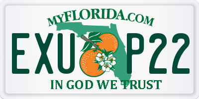 FL license plate EXUP22