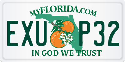 FL license plate EXUP32