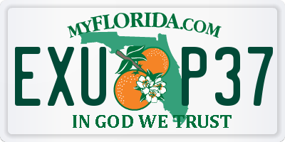 FL license plate EXUP37