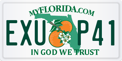 FL license plate EXUP41