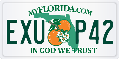 FL license plate EXUP42