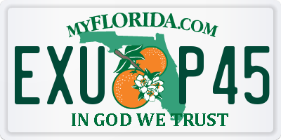 FL license plate EXUP45