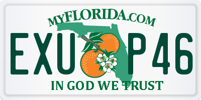 FL license plate EXUP46