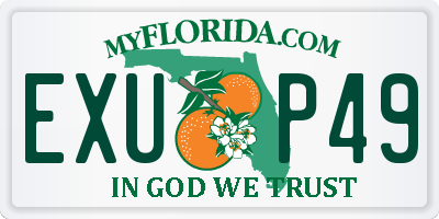 FL license plate EXUP49