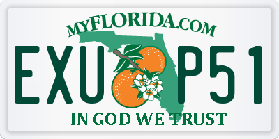 FL license plate EXUP51