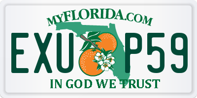 FL license plate EXUP59