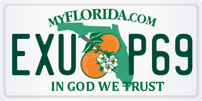 FL license plate EXUP69
