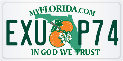 FL license plate EXUP74