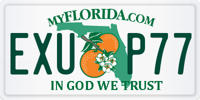 FL license plate EXUP77
