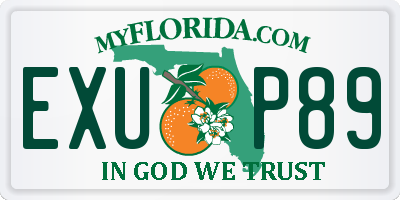 FL license plate EXUP89