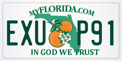 FL license plate EXUP91