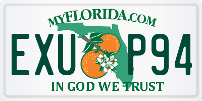 FL license plate EXUP94