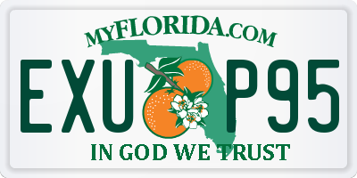 FL license plate EXUP95