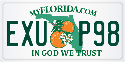 FL license plate EXUP98