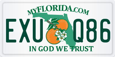 FL license plate EXUQ86