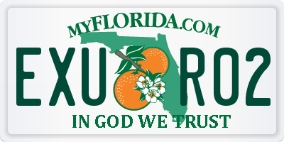 FL license plate EXUR02