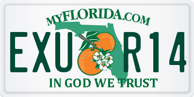 FL license plate EXUR14