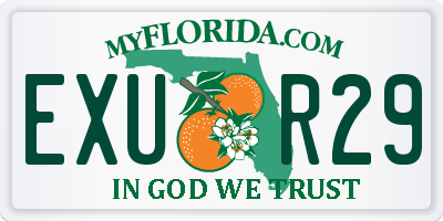 FL license plate EXUR29