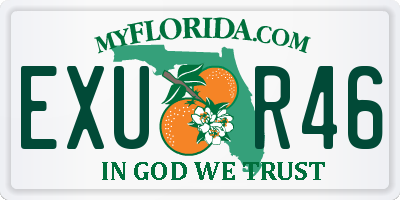 FL license plate EXUR46