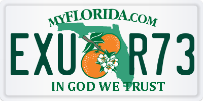 FL license plate EXUR73
