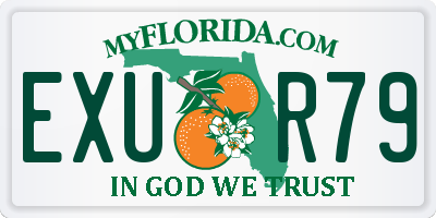 FL license plate EXUR79