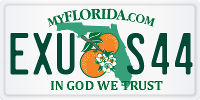 FL license plate EXUS44