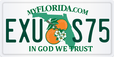 FL license plate EXUS75