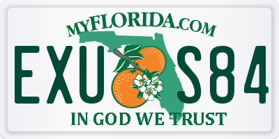 FL license plate EXUS84