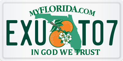 FL license plate EXUT07