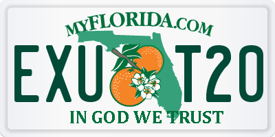 FL license plate EXUT20