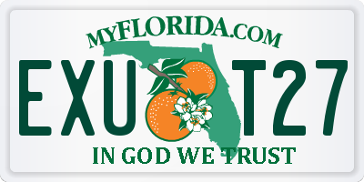 FL license plate EXUT27