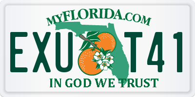 FL license plate EXUT41