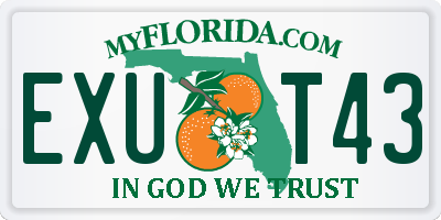 FL license plate EXUT43