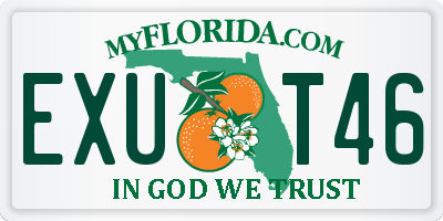 FL license plate EXUT46