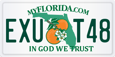 FL license plate EXUT48
