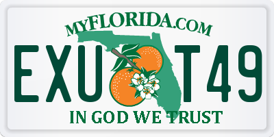 FL license plate EXUT49