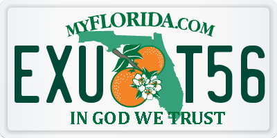 FL license plate EXUT56